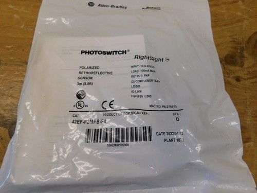 Allen Bradley 42EF-P2MPB-F4 Ser D polarisierter Retroreflektor Sensor NEU versiegelt CSQ - Bild 5 von 5