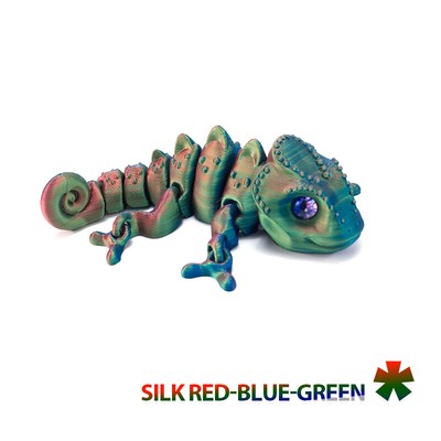 3D Print Model Chameleon Multi-joint Movable Simulation Eyes Home Accessories