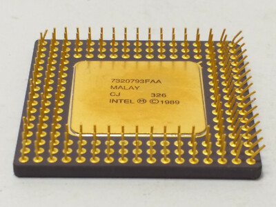 Vintage INTEL i486 DX A80486DX-33 SX729 Intel 1989 CPU Vintage INTEL i486 DX A80486DX-33 SX729 Intel 1989 CPU