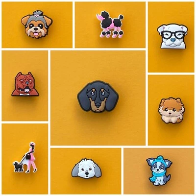 Schuhstecker/Shoe Charms/Anstecker HUND/WELPEN/DACKEL/POMERANIAN/PUDEL/PITBULL