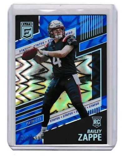 2022 Panini Elite Rookie Status Explosion Bailey Zappe RC 107 206/499