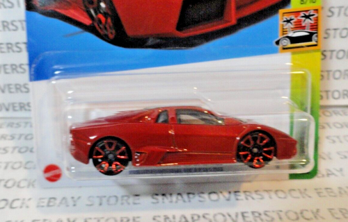 2023 HOT WHEELS METALFLAKE RED LAMBORGHINI REVENTON, HW EXOTICS #8/10, HW #224 - Picture 3 of 12