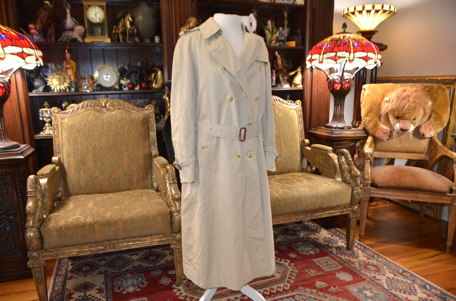 Burberrys Waterloo trench coat vintage anni 80 fodera lana donna taglia UK 12 L US 10