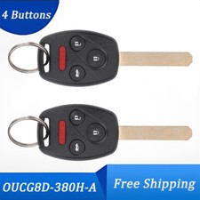 Pair For 2003 2004 2005 - 2007 Honda Accord Key Fob Remote Control Oucg8d-380h-a