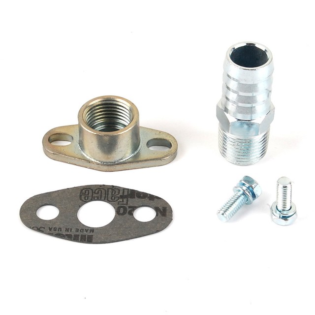 Steel Turbo Oil Return Flange TD04 TD05 w/IHI RHF4 RHB4 RHB5 3/4" Barb