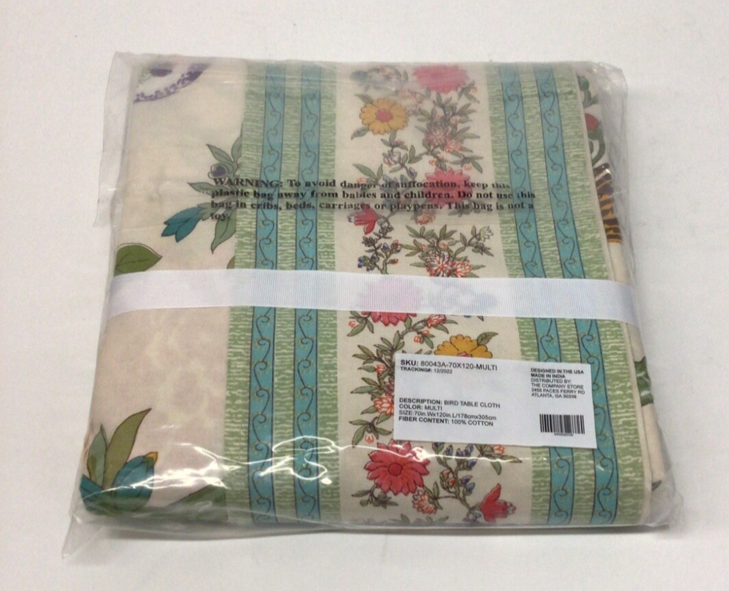 The Company Store Bird Table Cloth-70in. X 120in.