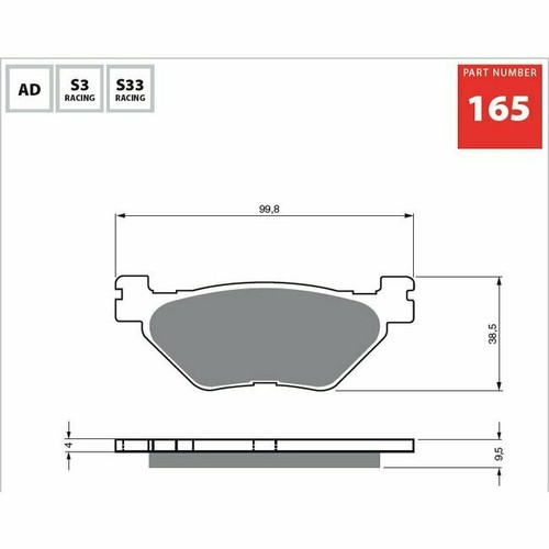 Caltric Sintered Brake Pads Set - Front & Rear For Yamaha Bolt XVS950C R-Spec (2014-2020)