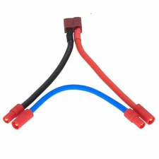 Series Wire Deans Nylon T Plug 1 Female to 2 Male SYMA 3.5mm 12AWG 10CM Serial