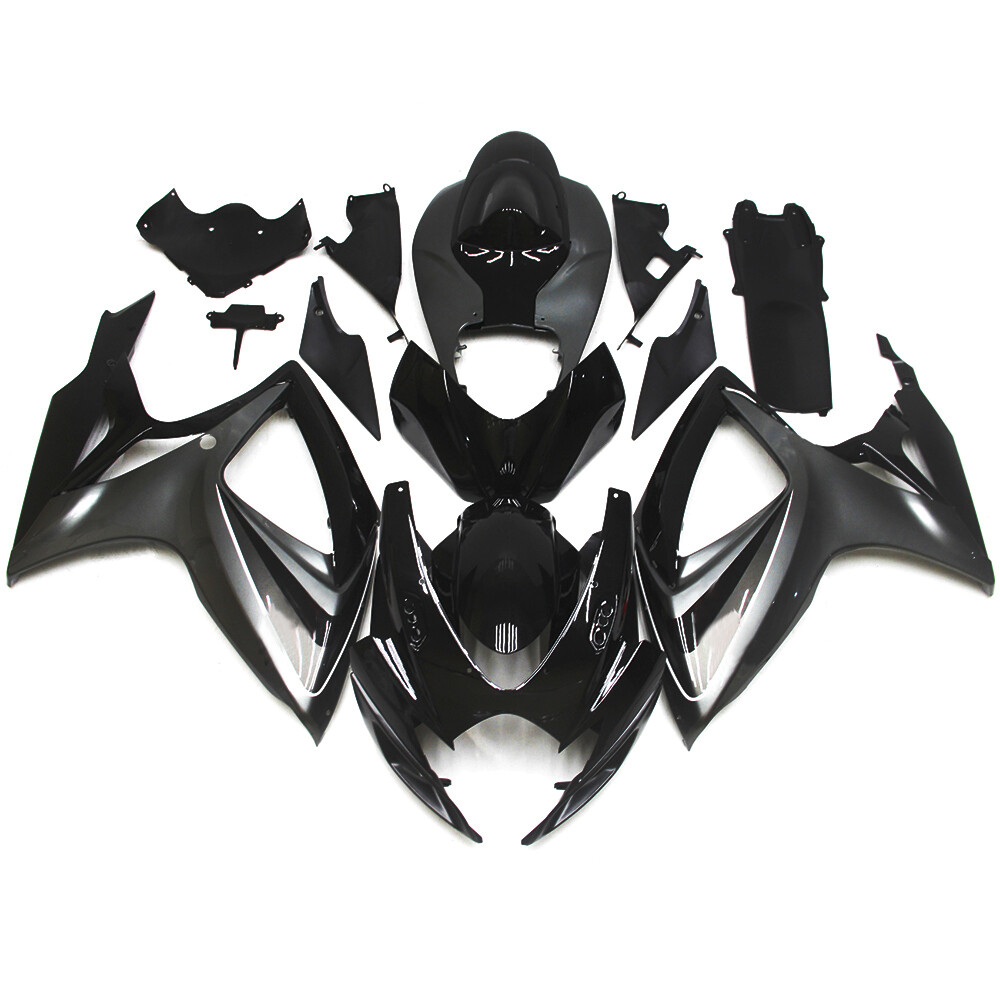 専用11 Black Grey Fairings Kit For Suzuki GSXR600 GSXR750 2006 2007 K6 06
