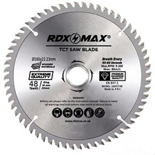 2X RDXMAX 160mm Circular saw blade x 48T fits Festool Makita Bosch TCT Saw Blade