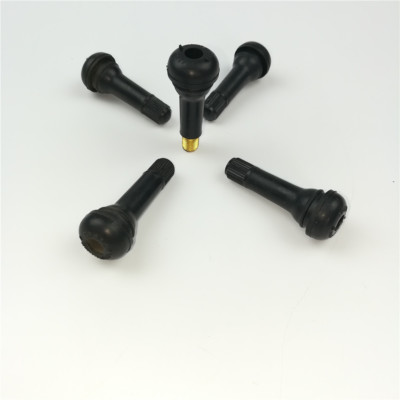 5pcs Tubeless Car Wheel Tire Valve Stems with Caps Tyre valve Rubber  Black