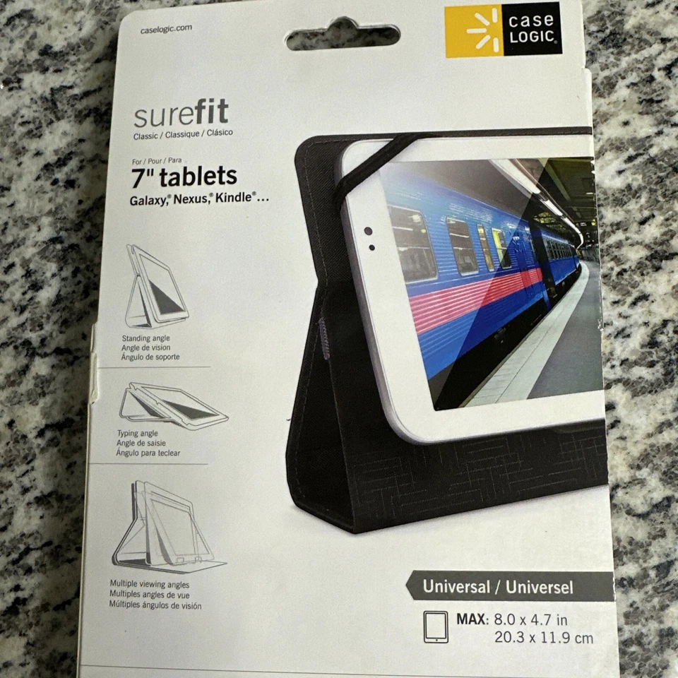 New Case Logic Universal 7” Tablets  Cover Stand (max 8”x4.7”) Gray - Image 2 of 2