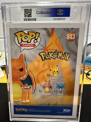 Eric Stuart Signed Funko Pop #843 Pokemon Charizard PSA 7.5 AUTO