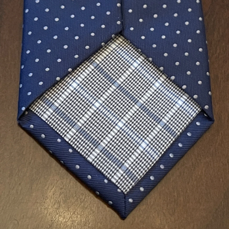 Corbata de cuello Van Heusen azul gris 100 % poliéster para hombre hecha en China Foto 2 de 4