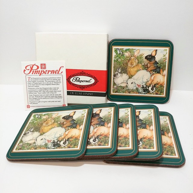 Pimpernel Deluxe Finish Coasters Made in England Set of 6 eBay