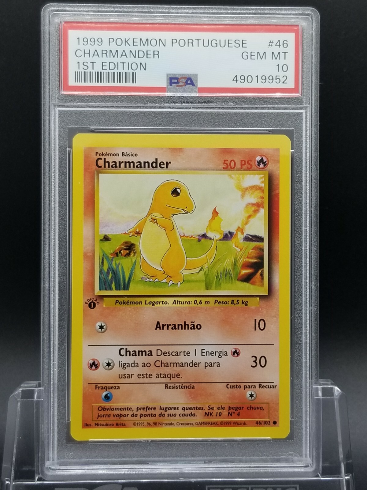PSA 10 GEM MINT Charmander Base 1st Edition PORTUGUESE Pokemon Card 46/102 | eBay Psa 10 gem mint charmander base 1st edition portuguese pokemon card 46/102 | ebay