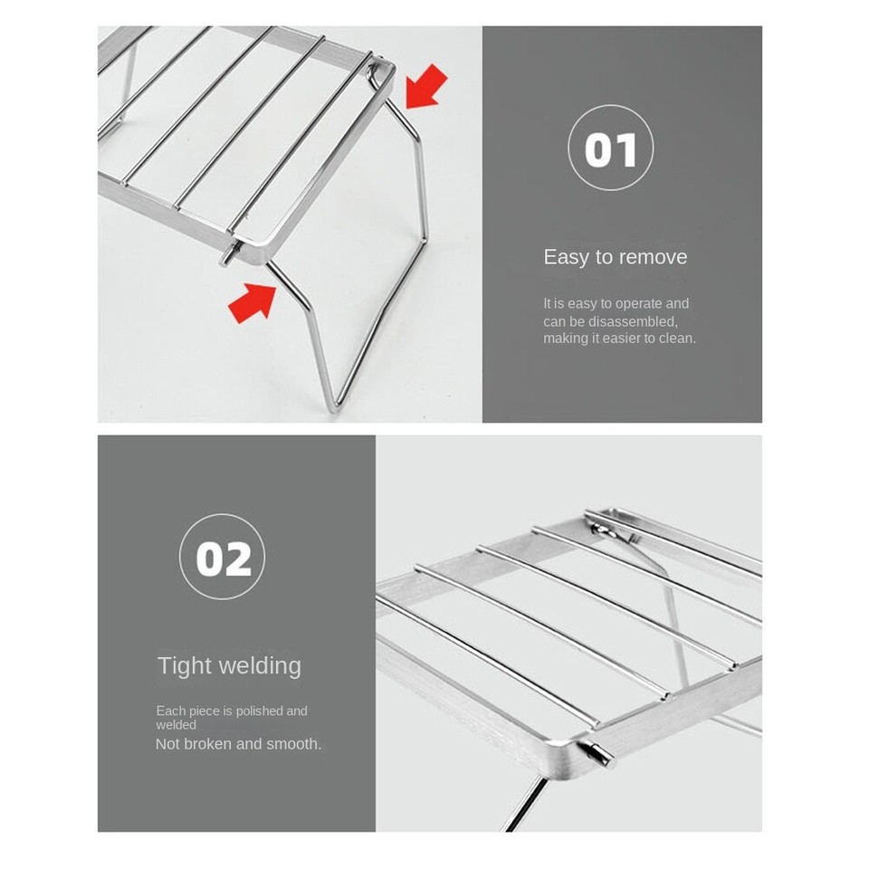 Multifunctional Folding Campfire Grill Portable Stainless Steel