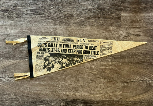 1959 World Champion Baltimore Colts Pennant
