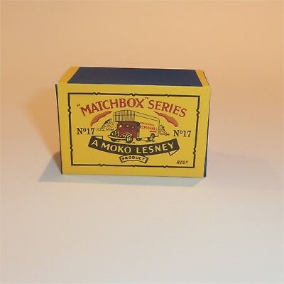 Matchbox Lesney 17 a Removals Van empty Repro B style Box