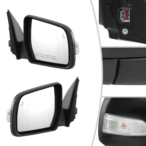 For 2019-2023 Ford Ranger Power Heated Mirrors Black Power Fold w/BSM Left+Right