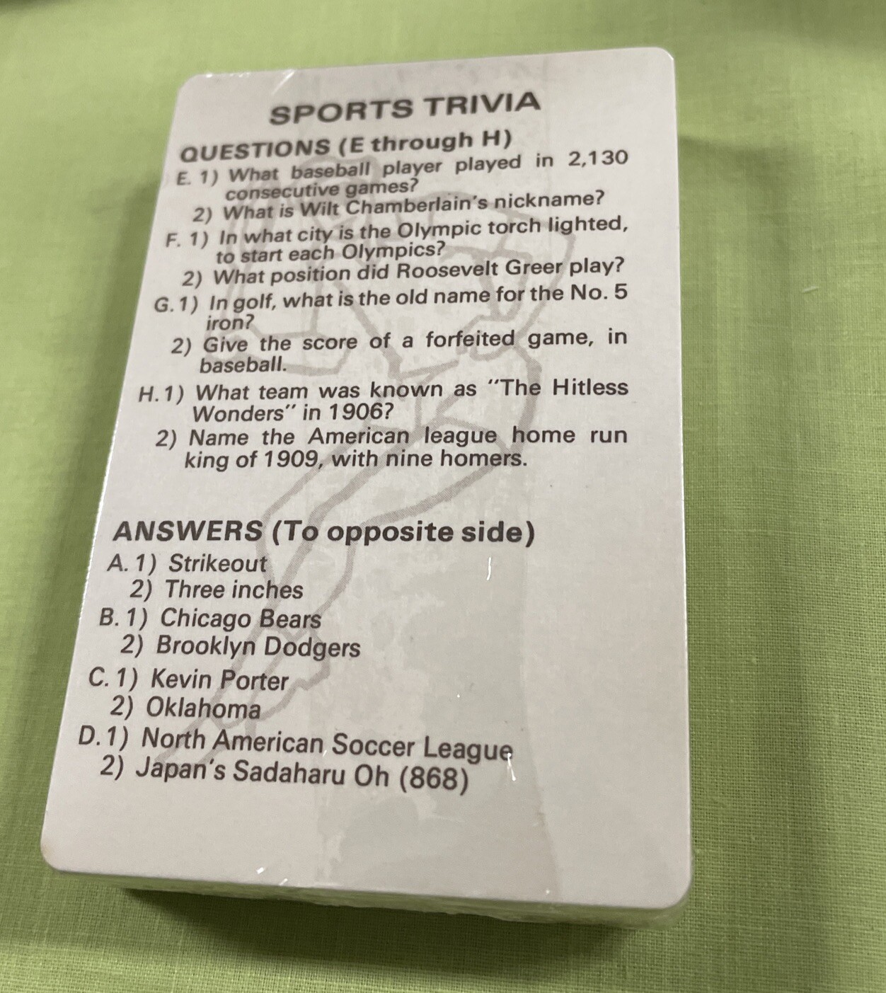 Vintage 1984 Hoyle Pocket Trivia Game Series 5 Sports NOS! eBay
