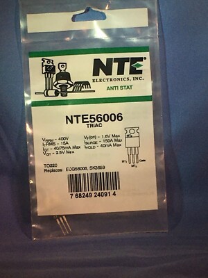 NTE56006 - TRIAC 400VRM 15A