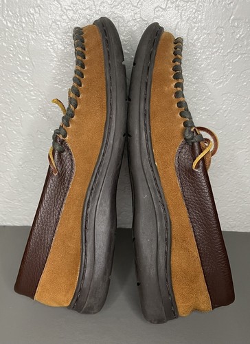 L.B. Evans Men's Chestnut Suede Moccasin Style Slippers Size 8M #1131 - Picture 7 of 9
