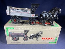 Y4-11 ERTL DIE CAST BANK - HORSE AND CARRIAGE - TEXACO PETROLEUM