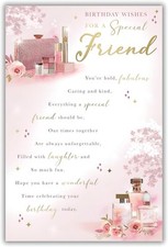 Special Friend Birthday Card - 9 x 6 inches