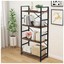 haton 4-tier bookshelf, simple industrial bookcase standing shelf unit (4 tier)