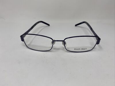 ELLEN TRACY EYEWEAR CORSICA NAVY BLUE 53/17/140 FLEX HINGE EYEGLASSES OB12