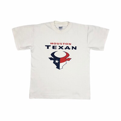 Vintage Houston Texans T-Shirt Herren Medium weiß Gildan American Football AFC