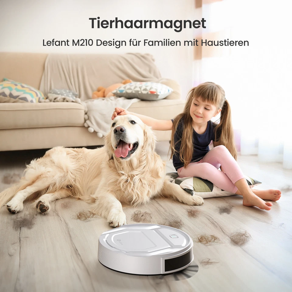 Lefant Robot Aspirapolvere Robot Aspirapolvere 2200Pa Robot Vacuum Cleaner Self-Charging - Immagine 2 di 4