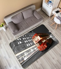 3D Night Bus NAO3529 Transport Game Rug Mat Elegant Photo Carpet Mat Fay