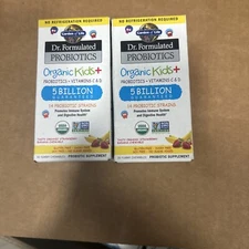 2 X Garden of Life Organic Kids Probiotics Vitamins C&D 30 Chewables Exp 12/2025