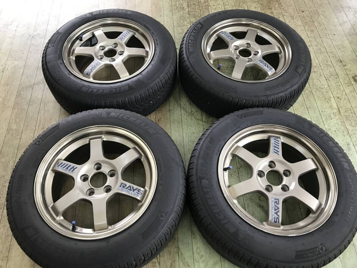 JDM RAYS VOLK RACING TE37 15inch 100x5 Set4 Wheels japan JDM RAYS VOLK RACING TE37 15inch 100x5 Set4 Wheels japan
