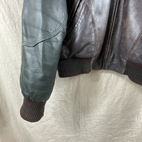 Chaqueta de cuero limitada multicolor cremallera completa manga larga cuero genuino talla L para hombre - Imagen 2 de 21