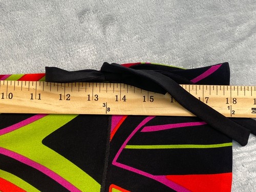 Eva Varro Dress Womens Size Medium Slinky Stretch Bow Tie Sleeve Mod Print Tunic - Picture 7 of 8
