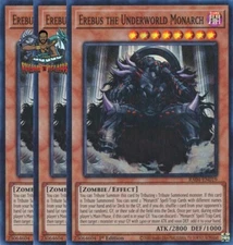 Yugioh! 3x Erebus the Underworld Monarch RA04-EN019 Super Rare 1st Ed NM