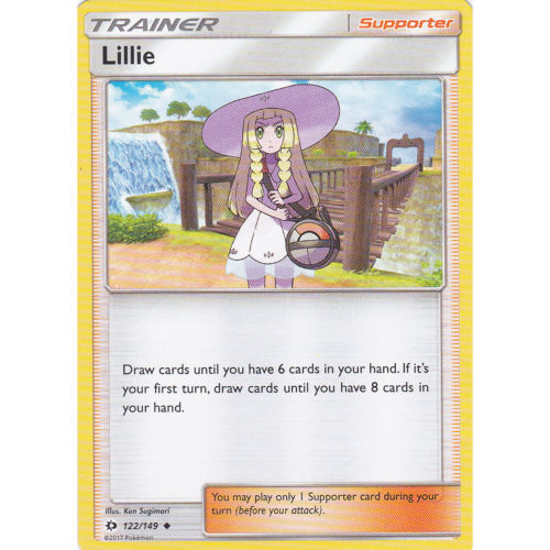 4x Lillie x4 POKEMON Sun & Moon base set 122/149 Trainer cards