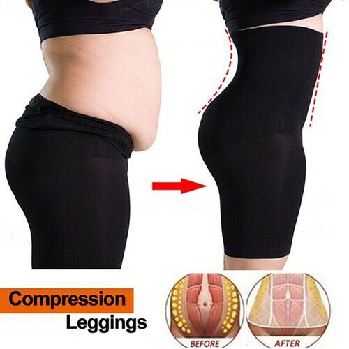 High Waist Shapewear Tummy Control Pants Shorts Slimming Body Shaper ...