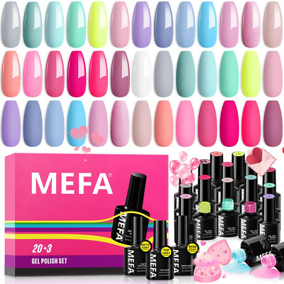 Kit De Esmaltes De Unas En Gel Set Gel Con Capa Superior Y Base Brillante Y Mate