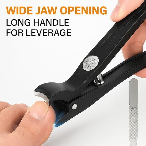 Toenail Clippers for Thick Nails Heavy Duty Long Handle Wide Jaw for Seniors Men - Picture 4 of 8