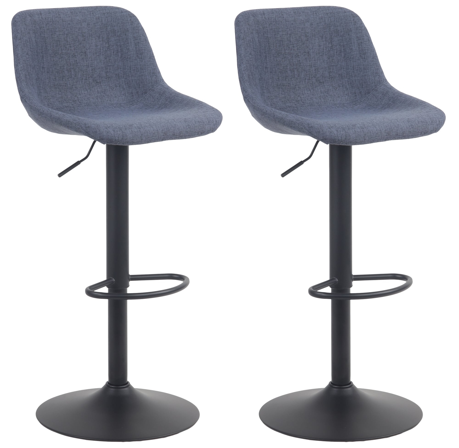 Juego De 2 Taburetes Para Barra De Cocina Loft De Altura Ajustable & Giratorio
