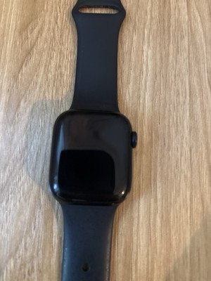 Apple Watch Series 8 41 mm Aluminium Schwarz Smartwatch Silikonarmband