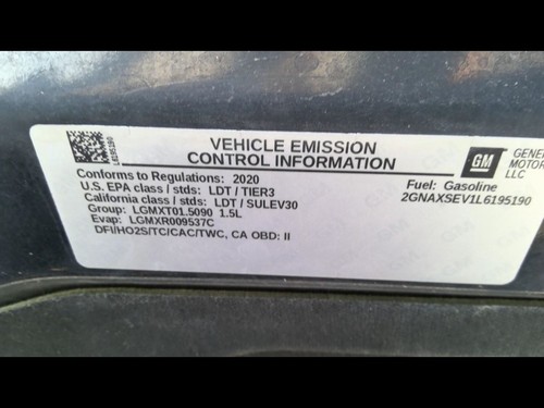 Chassis ECM Temperature Single Zone Opt C4P Fits 20-21 EQUINOX 1295170