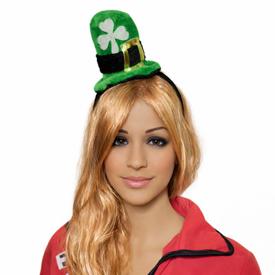 St. Patrick s Day Mini Kobold Hut Stirnband - grün Kleeblatt Fascinator
