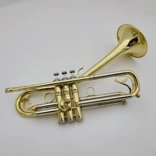 Brand Curved Bell Trumpet Bb Tune Brass Plated Professional Instrument With Case