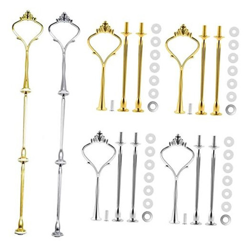 6 Sets Cake Tray Stand Handle, 3 Tier Cake Stand Fittings Hardware Holder for