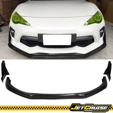 Fits 17-20 Toyota 86 CS Style Front Bumper Lip + Front Splitter Winglets PU 2PCS